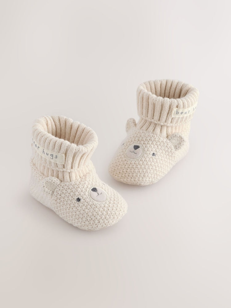 Neutral Bear Baby Sock Top Boot Shoes (0-18mths) - Size First Size (50cm)