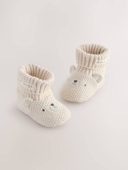 Neutral Bear Baby Sock Top Boot Shoes (0-18mths) - Size First Size (50cm)