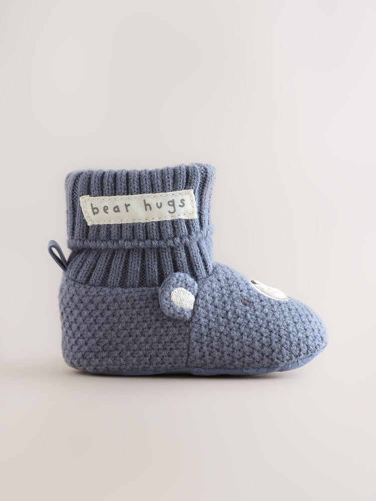 Blue Bear Baby Sock Top Boot Shoes (0-18mths)