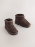 Chocolate Brown Standard Fit (F) Water Repellent Suede Pull On Boots - Size EU 19 (UK 3)