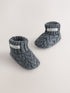 Grey Knitted Sock Top Boot Shoes (0-18mths)