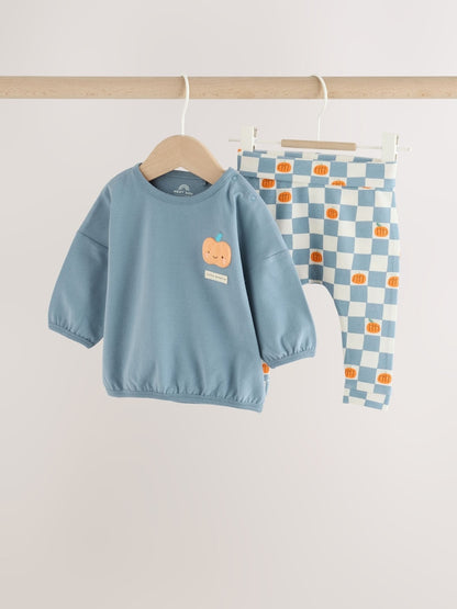 Blue Pumpkin Top and Legging Baby Set (0mths-2yrs)