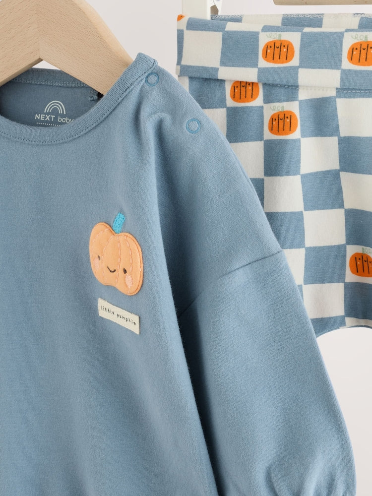 Blue Pumpkin Top and Legging Baby Set (0mths-2yrs)