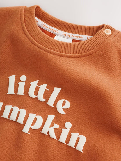 Orange Little Pumpkin Sweat and Legging Baby Set (0mths-2yrs)