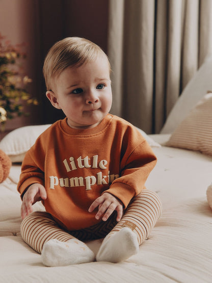 Orange Little Pumpkin Sweat and Legging Baby Set (0mths-2yrs)
