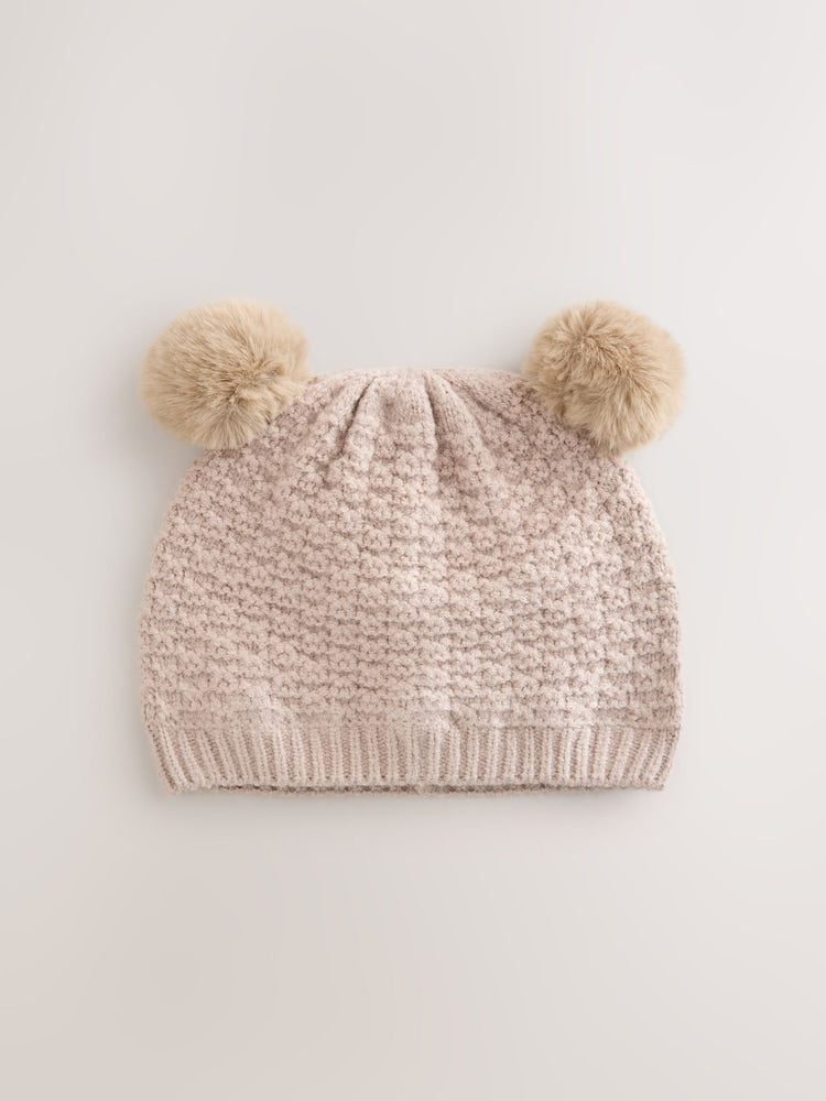 Brown Pointelle Knitted