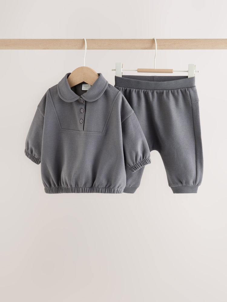 Grey Baby Sweater and Joggers Set (0mths-2yrs) - Up to 1 Month (50-56cm)