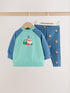 Green Milk Truck Top and Leggings Baby Set (0mths-2yrs) - Green Milk Truck / 12 - 18 Months (80 - 86cm)