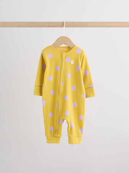 Bright Spot Two-Way Zip Baby Sleepsuits 4 Pack (0mths-3yrs)