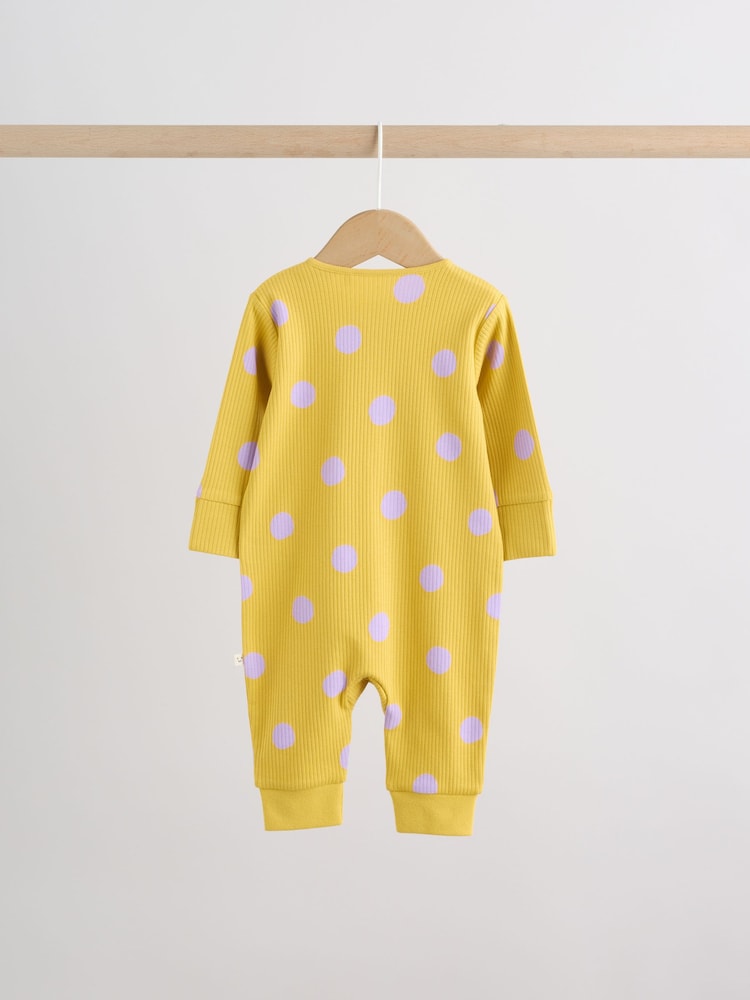 Bright Spot Two-Way Zip Baby Sleepsuits 4 Pack (0mths-3yrs)