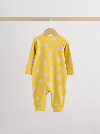 Bright Spot Two-Way Zip Baby Sleepsuits 4 Pack (0mths-3yrs)