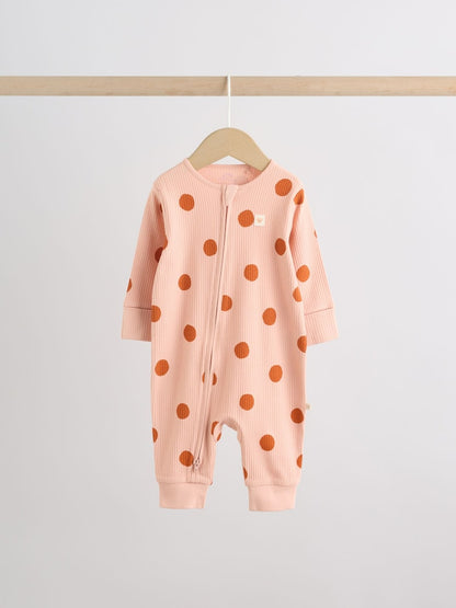 Bright Spot Two-Way Zip Baby Sleepsuits 4 Pack (0mths-3yrs)