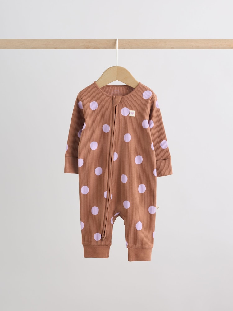 Bright Spot Two-Way Zip Baby Sleepsuits 4 Pack (0mths-3yrs)