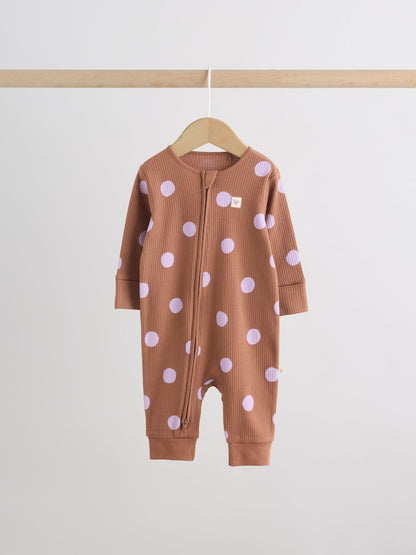 Bright Spot Two-Way Zip Baby Sleepsuits 4 Pack (0mths-3yrs)