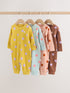 Bright Spot Two-Way Zip Baby Sleepsuits 4 Pack (0mths-3yrs)