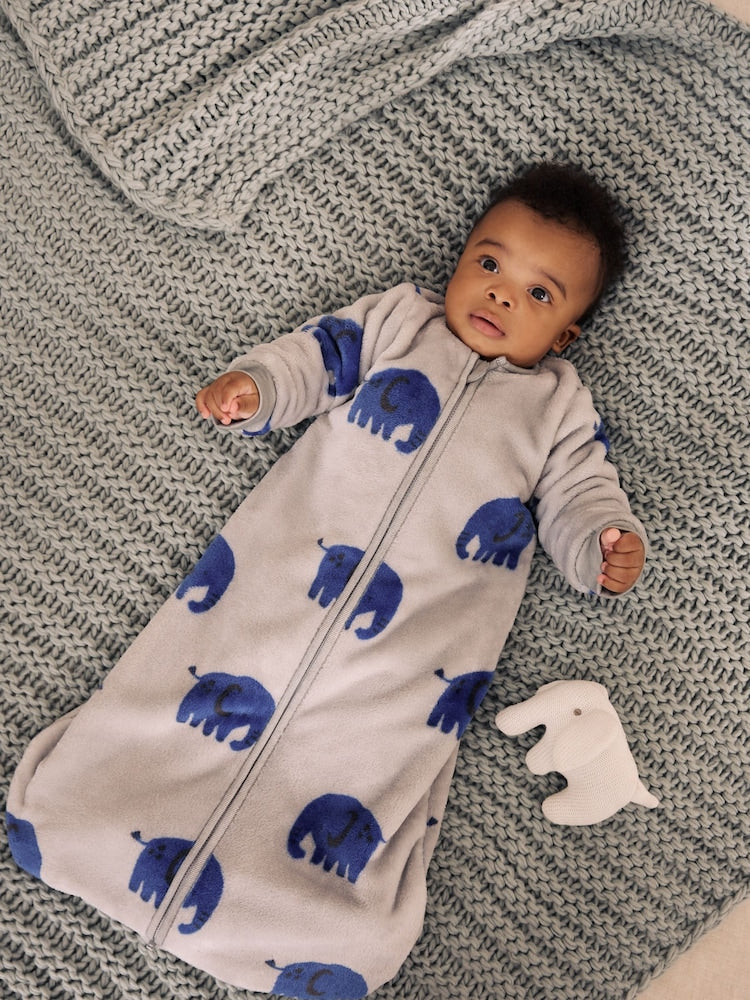 Blue Elephant 2.5 Tog Fleece Baby Sleep Bag