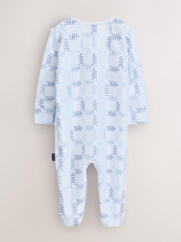 Baker by Ted Baker Blue Baker by Ted Baker 3 Pack Sleepsuits
