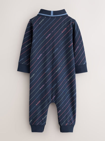 Baker by Ted Baker Navy All Over Print Polo Romper