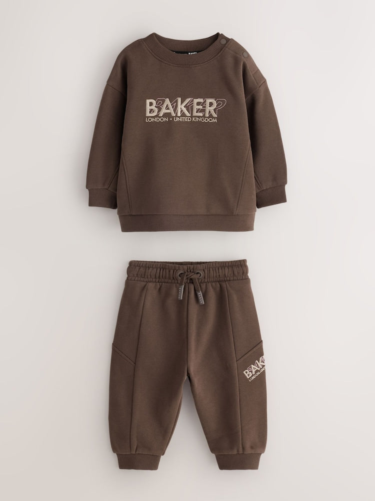 Baker by Ted Baker Brown Sweatshirt and Joggers Set