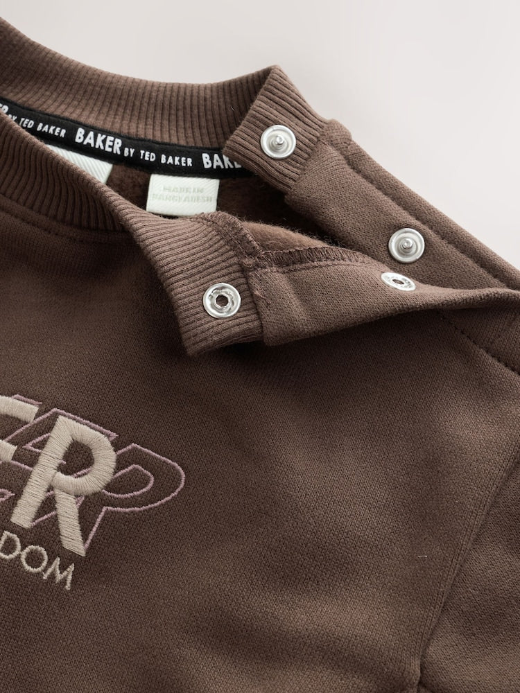 Baker by Ted Baker Brown Sweatshirt and Joggers Set