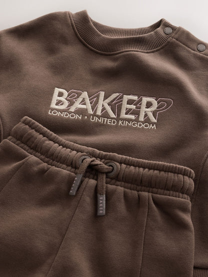 Baker by Ted Baker Brown Sweatshirt and Joggers Set