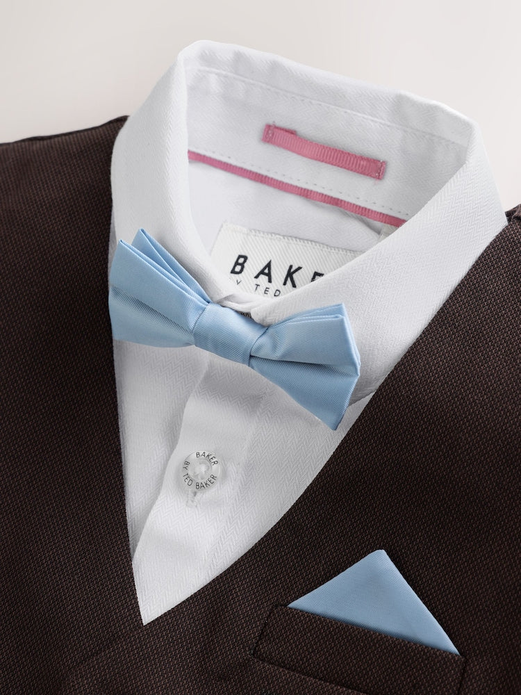 Baker by Ted Baker Brown/Blue Waistcoat Shirt And Trousers Set