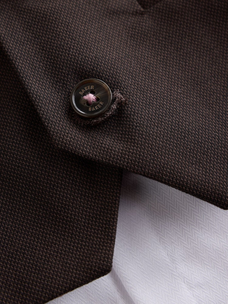 Baker by Ted Baker Brown/Blue Waistcoat Shirt And Trousers Set