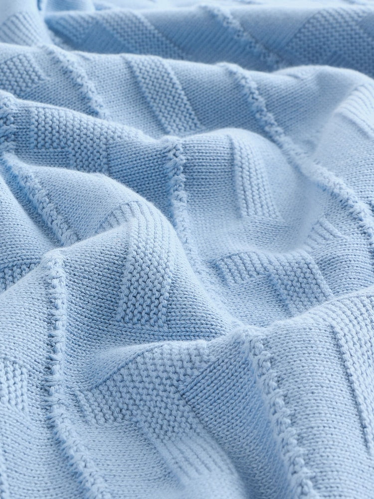Baker by Ted Baker Blue Knitted Blanket