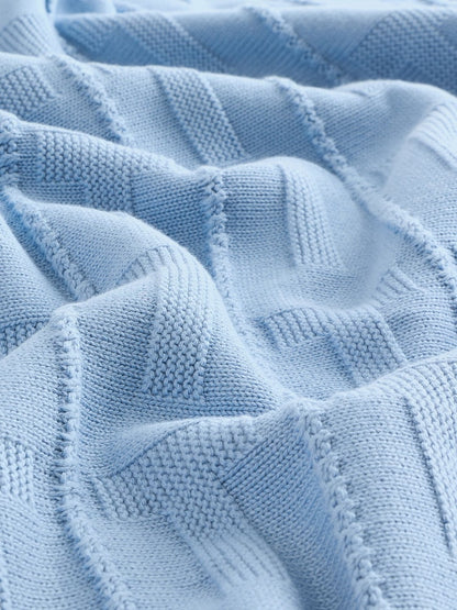 Baker by Ted Baker Blue Knitted Blanket