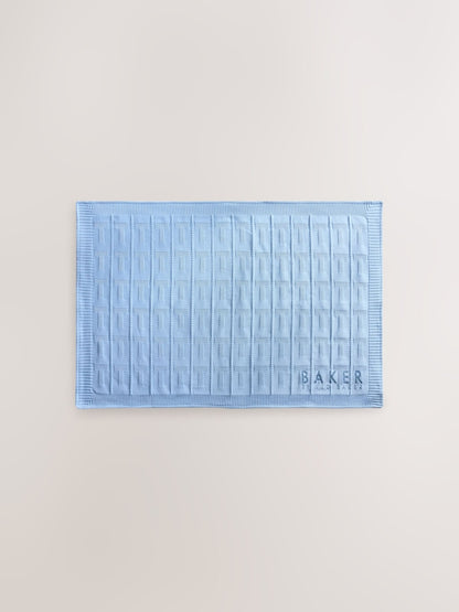 Baker by Ted Baker Blue Knitted Blanket