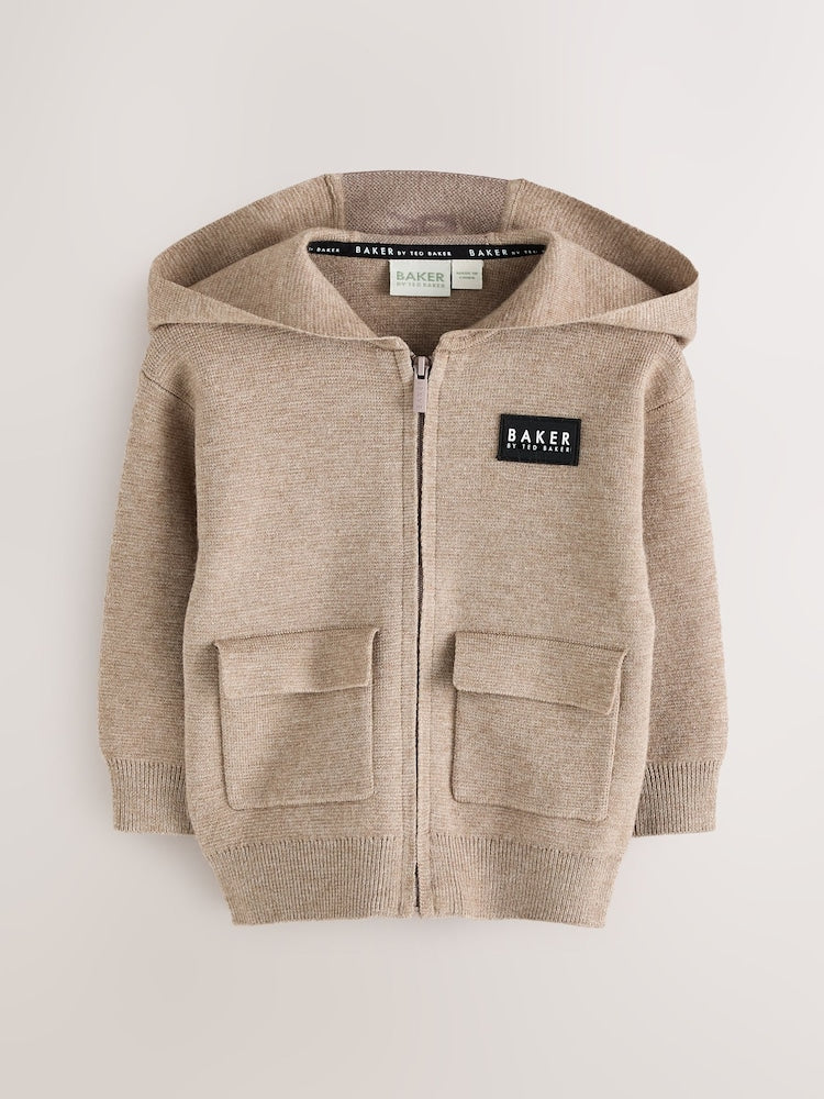 Baker by Ted Baker Stone Stone Knitted Jacket - Size Up To 3 Months (50 - 62cm) - Stone Stone Knitted