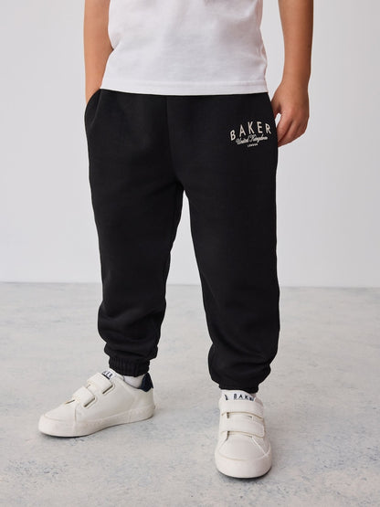 Baker by Ted Baker Black 3 Piece Varsity Hoodie T-Shirt and Joggers Set