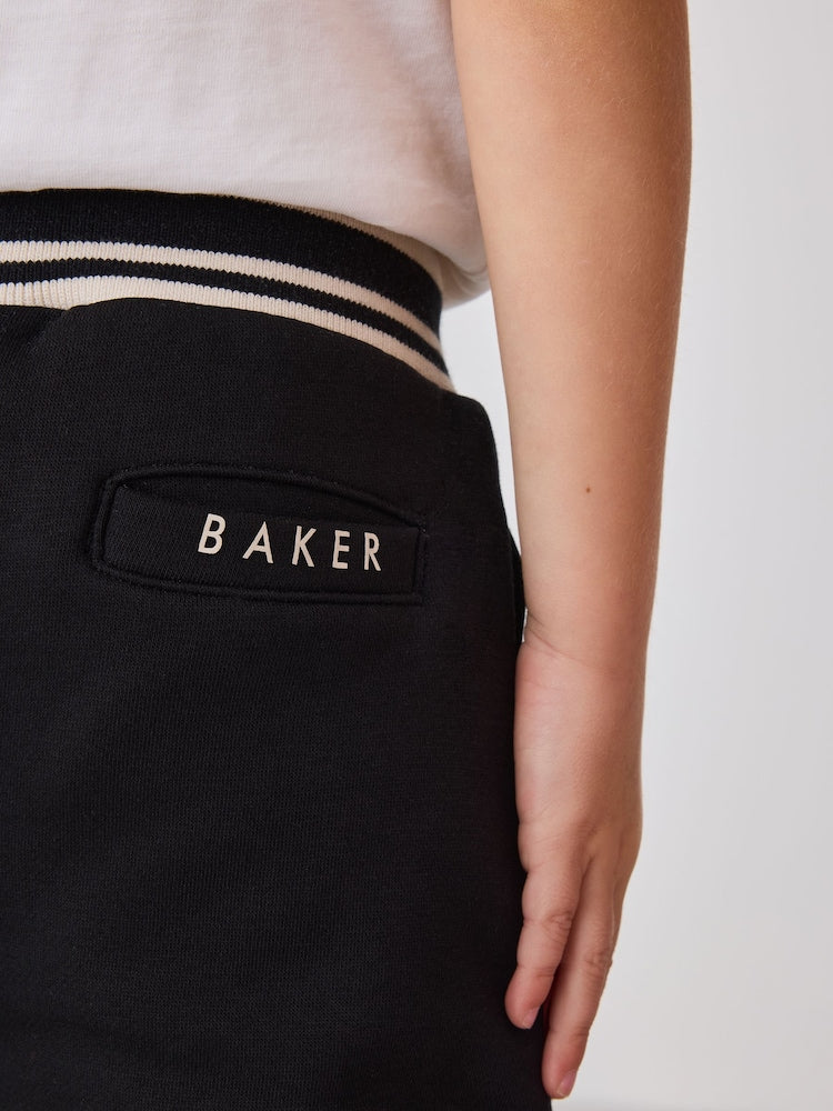 Baker by Ted Baker Black 3 Piece Varsity Hoodie T-Shirt and Joggers Set