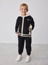 Baker by Ted Baker Black 3 Piece Varsity Hoodie T-Shirt and Joggers Set