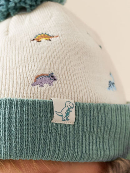Ecru/Blue Dinosaur