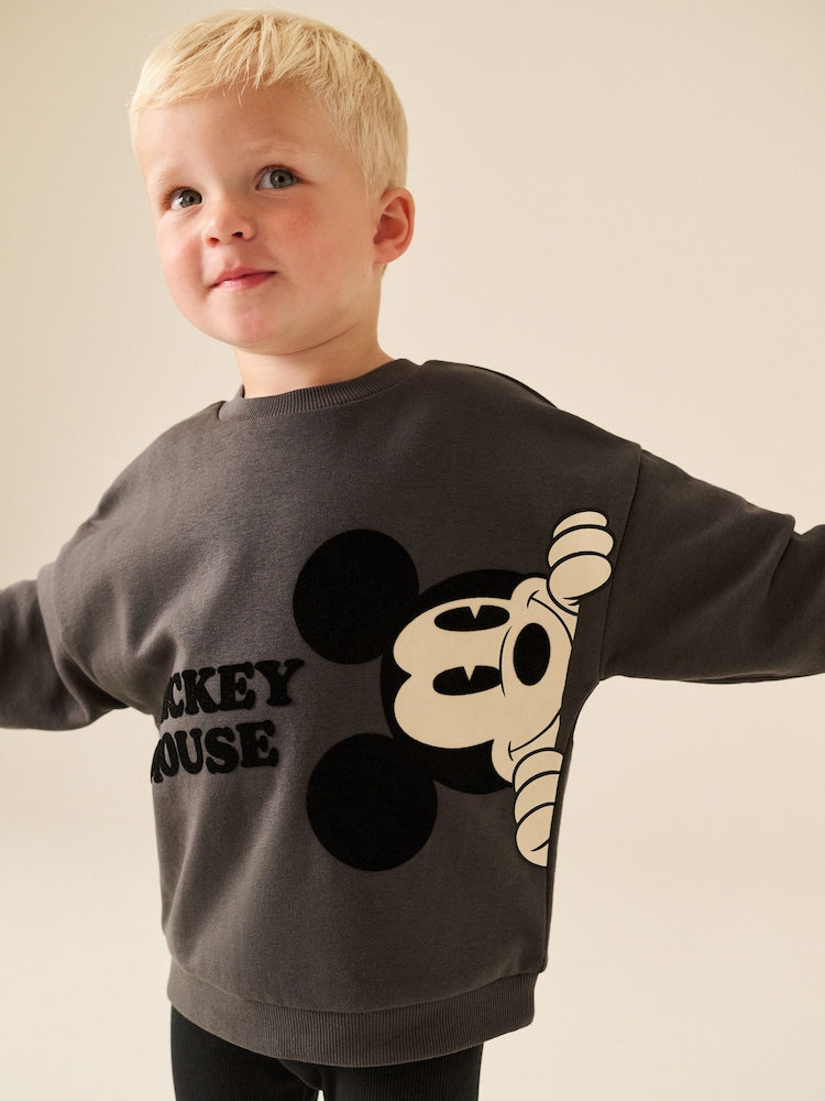 Charcoal Grey Mickey Mouse Crew Neck Sweat