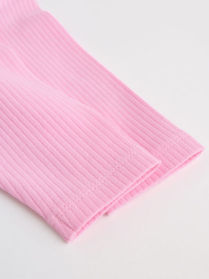 Pink/White Long Sleeve Baby Bodysuits 5 Pack