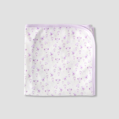 Juniors 5-Piece Girls Gift Set - Cotton - Sleepsuit, Blanket, Beanie Cap - Bird Print