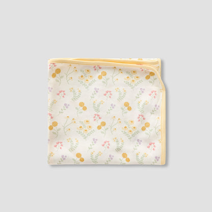 Juniors 5-Piece Girls Gift Set - Cotton - Sleepsuit, Blanket, Beanie, Hanger, Booties - Floral Print