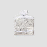 Juniors 4-Piece Girls Gift Set - Cotton - Bodysuit, Booties, Beanie Cap - Cloud Print-undefined-image-1