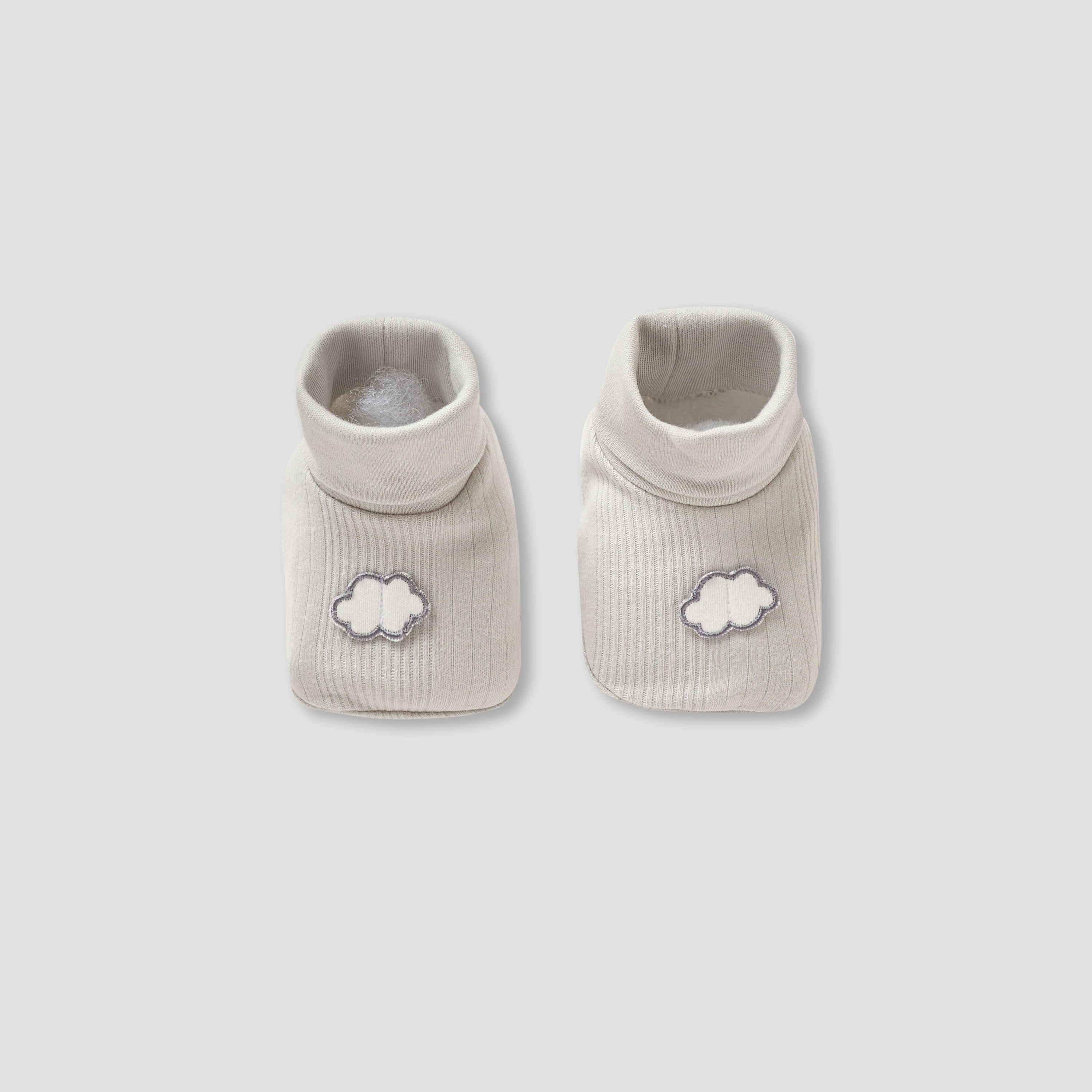 Juniors 4-Piece Girls Gift Set - Cotton - Bodysuit, Booties, Beanie Cap - Cloud Print
