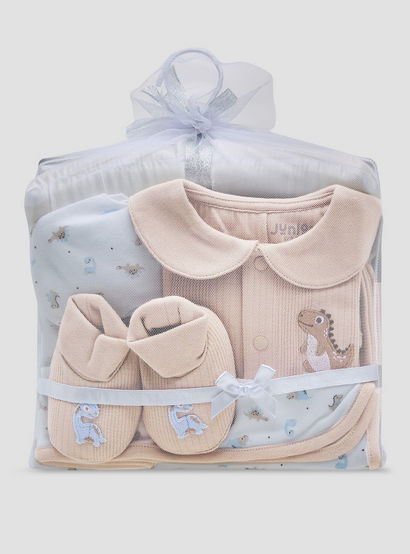 Set of 5 Juniors Clothing Gift Set with Dinosaur Print-baby-boys-clothing-setsandcoords-image-1