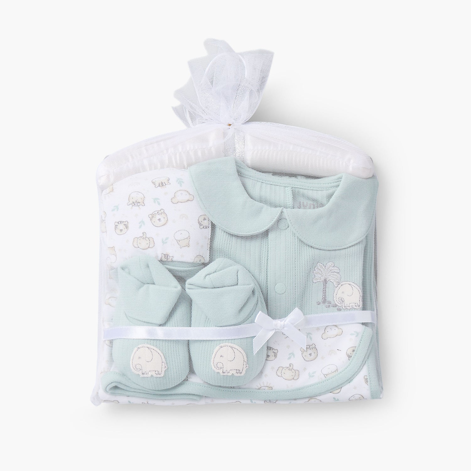 Set of 5 Juniors Clothing Gift Set with Elephant Print