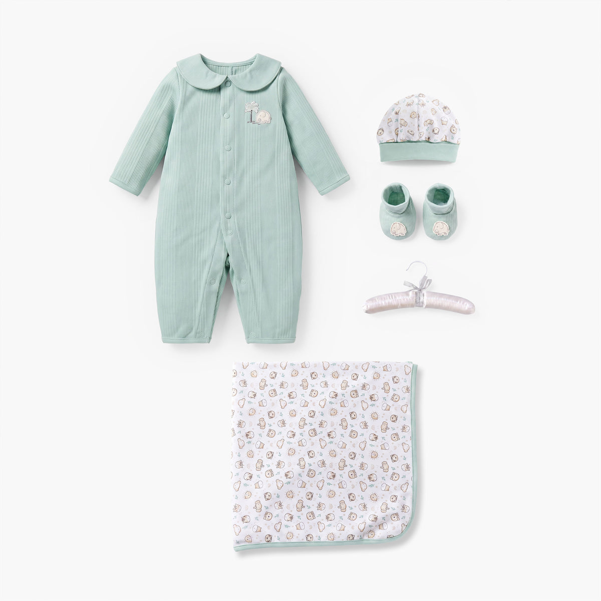 Set of 5 Juniors Clothing Gift Set with Elephant Print
