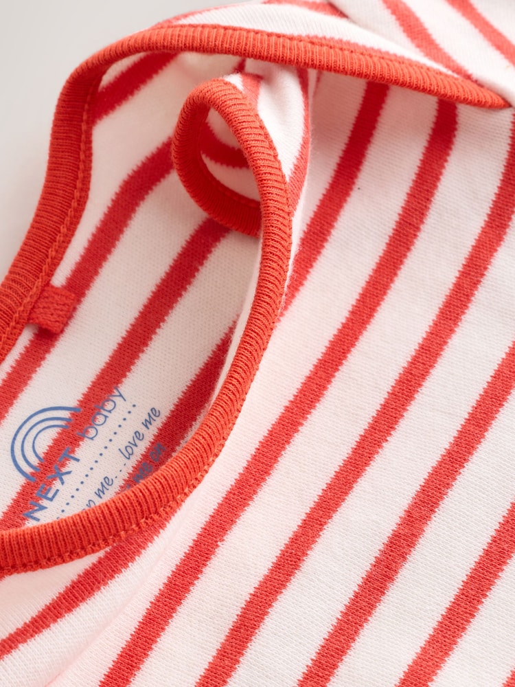Bright Stripe Long Sleeve Baby Bodysuits 5 Pack