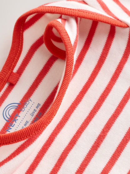 Bright Stripe Long Sleeve Baby Bodysuits 5 Pack