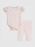 River Island Pink Frill Rosette Bodysuit & Leggings Set - River Island Pink Frill Rosette / Up To 3 Months (50 - 62cm)