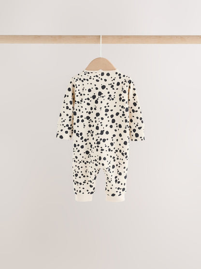 Brown Dog Two Way Zip Baby Sleepsuits 3 Pack (0-3yrs)
