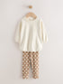 Cream Spot Sweatshirt and Leggings Set (3mths-7yrs) - Cream Spot / 12-18 Months (80-86cm)