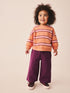 Orange/Purple Stripe Sweatshirt and Wide Leg Joggers Set (3mths-7yrs) - Orange/Purple Stripe / 12-18 Months (80-86cm)